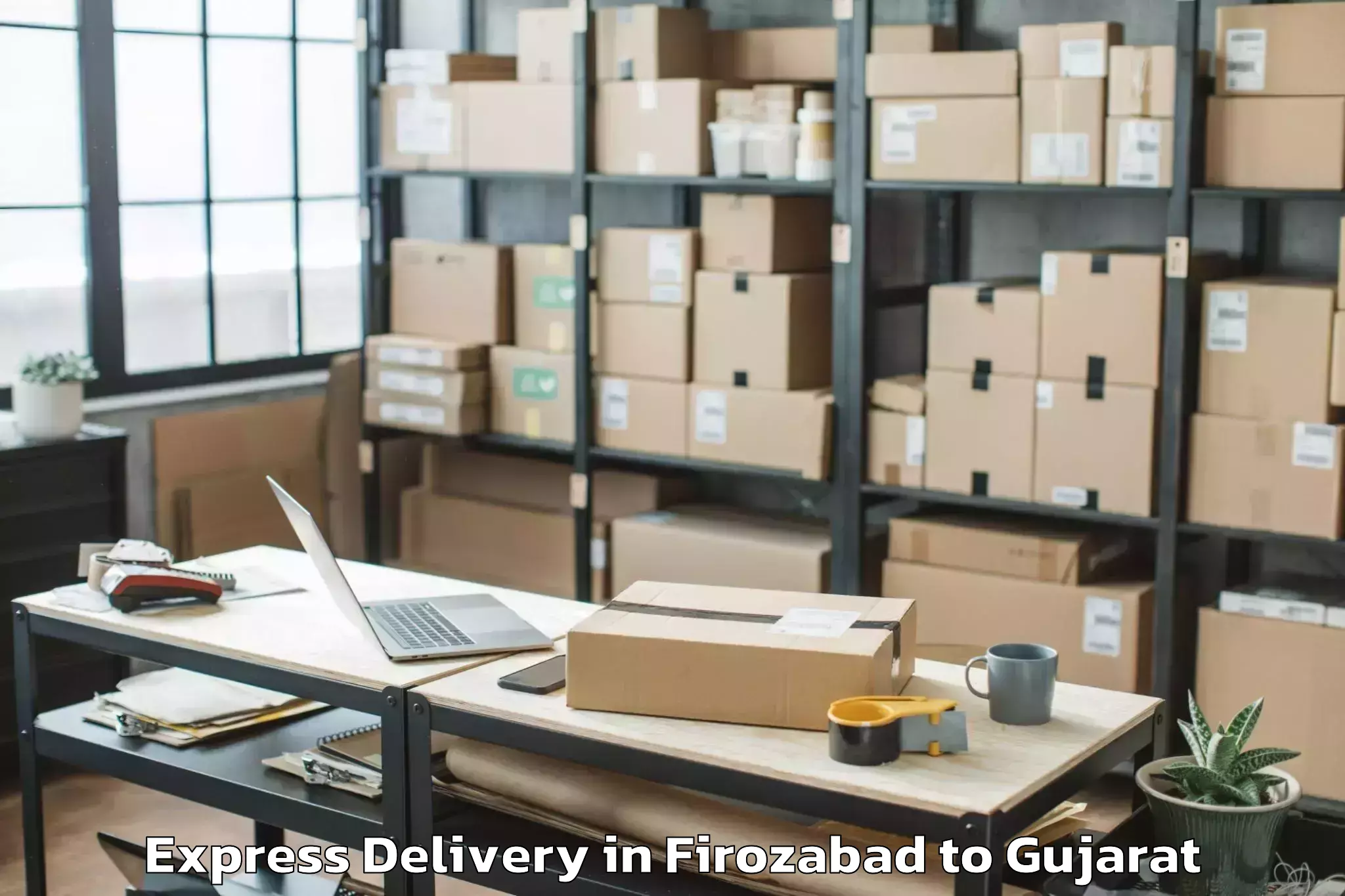 Book Your Firozabad to Lunawada Express Delivery Today